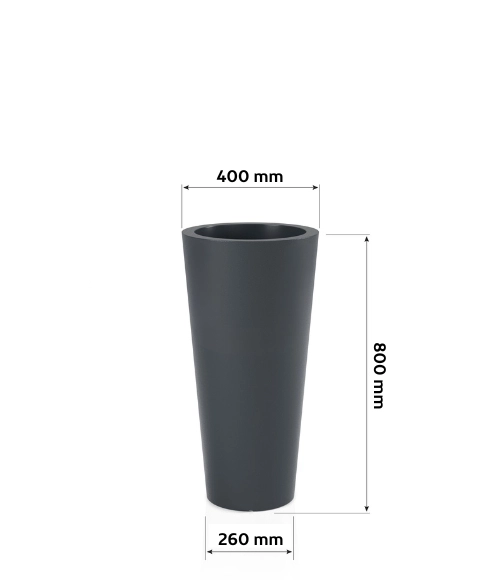 Donica nowoczesna o pełnej pojemności Habana antracyt